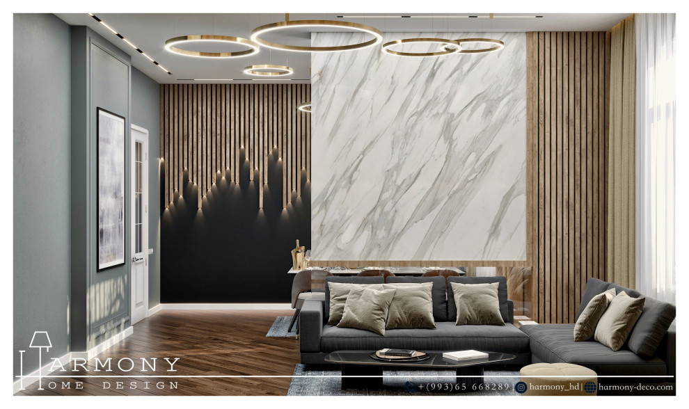 Дизайн-проект интерьера гостиной комнаты