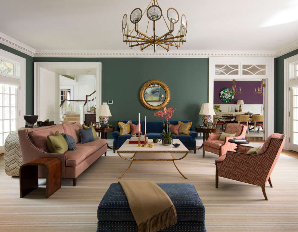 Inspiration for a timeless living room remodel in New York