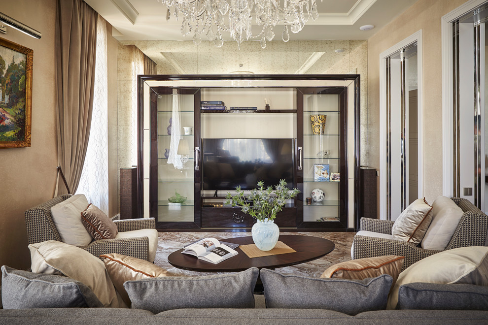 Интерьер TV-зоны в гостиной