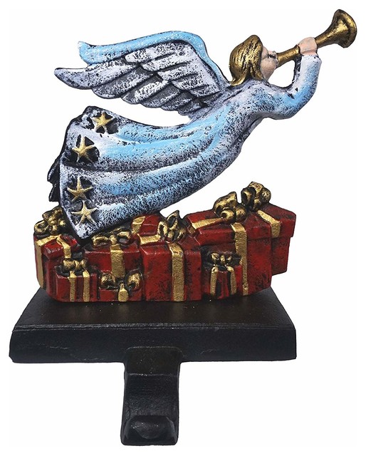 Cast Iron Fairy/Angel Christmas Stocking Holder Traditional