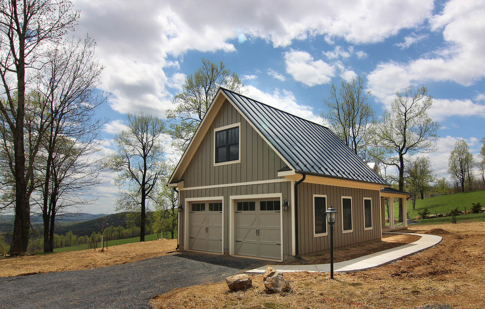 Cozy Elegance Craftsman Garage DC Metro by Matthew Bowe Design