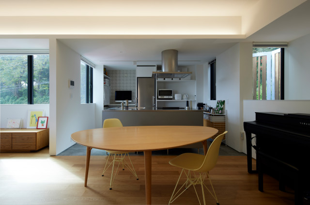 段景の家 contemporain-salle-a-manger
