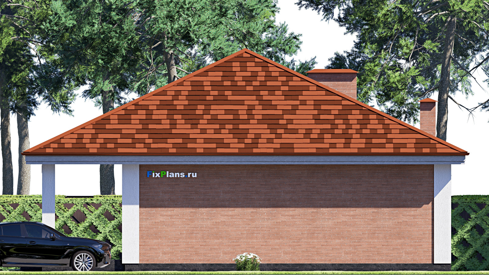 Проект одноэтажного дома 14х13м S114м2 F-18251