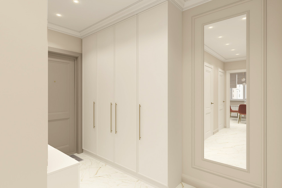 Двухкомнатная квартира 56 кв. м. в стиле неоклассика, в доме серии П-44Т