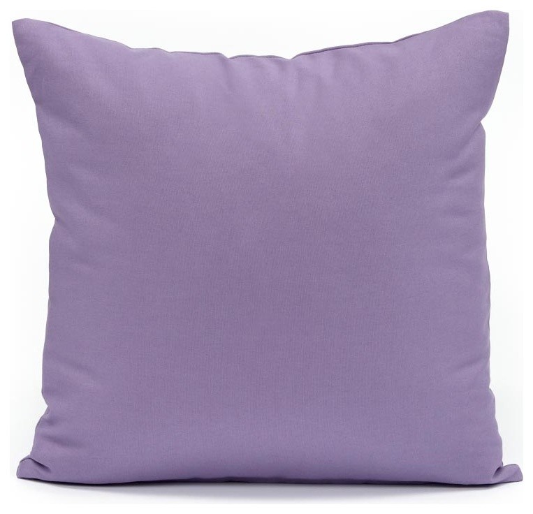 Solid Lavender Throw Pillow Cover, 20"x20"