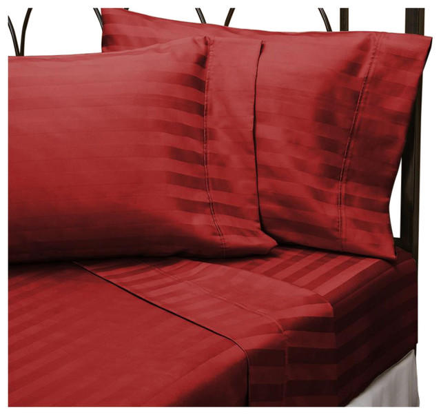 Egyptian Bedding - 600 Thread Count Egyptian Cotton Stripe ...