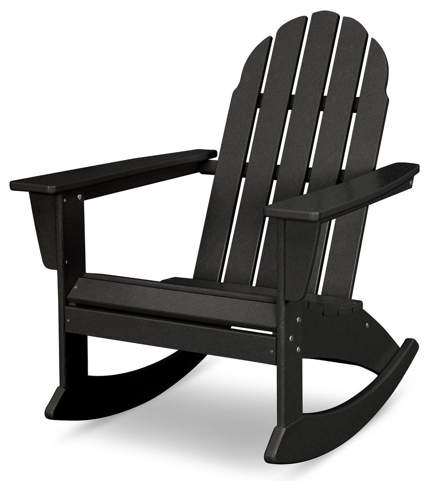 Vineyard Adirondack Rocking Chair, Black