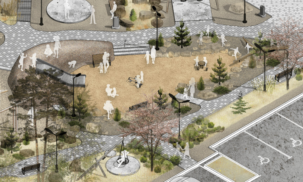 Центральный сквер ЖК Формат