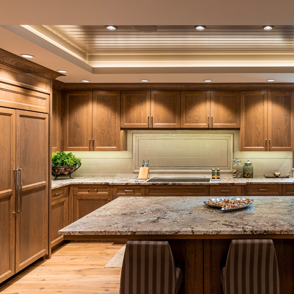 Inspiration for a transitional kitchen remodel in Omaha