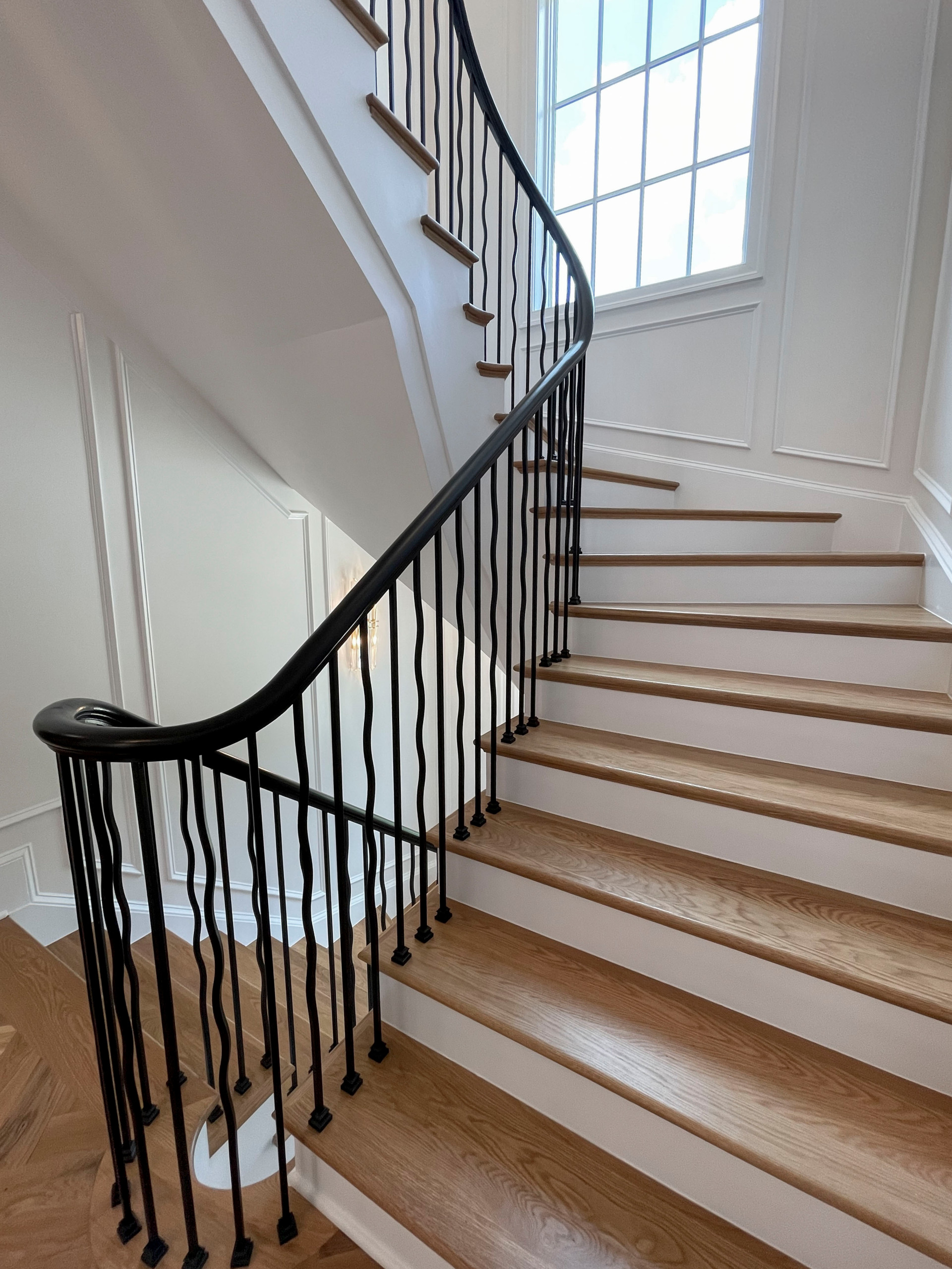 106_Modern Balustrade System Meets Traditional Winding Stairs, Aldie VA  20105