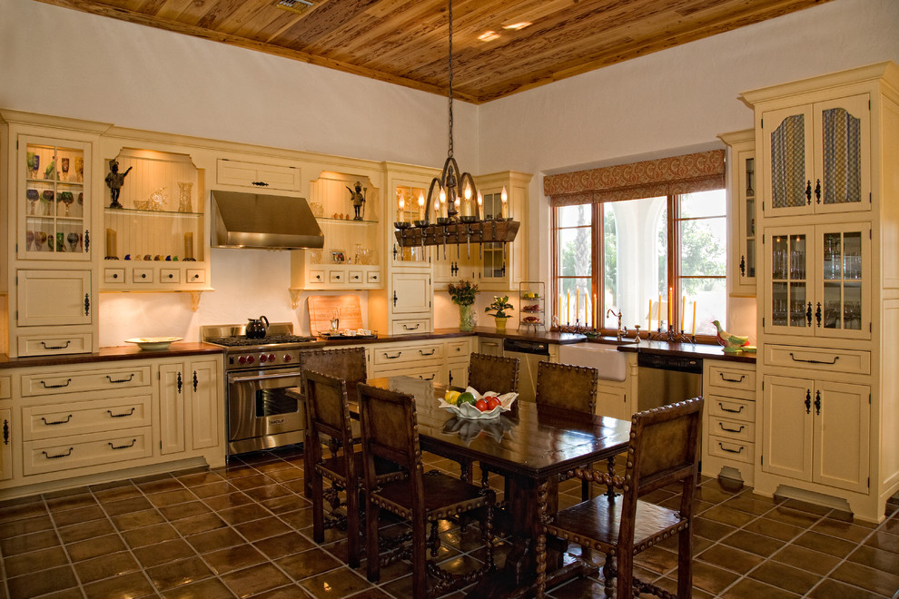 This is an example of a mediterranean kitchen in Miami.