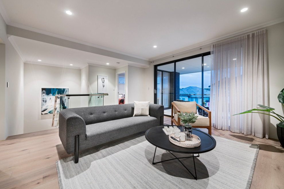 Photo of a modern living room in Perth.