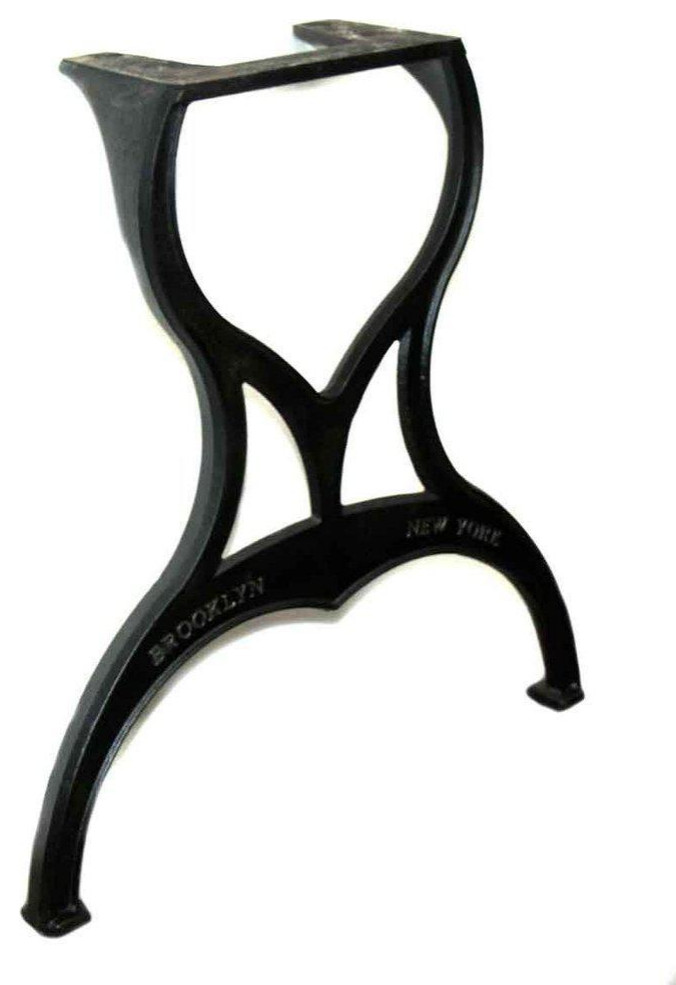 Vintage Industrial Brooklyn NY Ductile Cast Iron Table Legs Set of 2 Industrial Table Tops