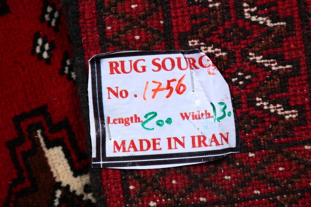 Rug Source Oriental Geometric Hand Made Affordable Persian Style Area Rug, Red, 6 ...