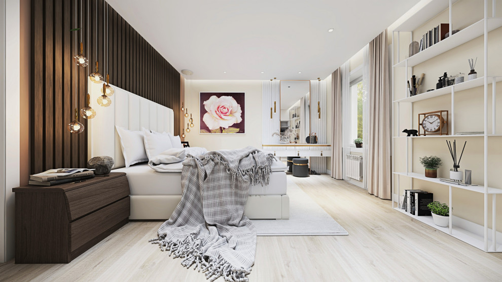 Дизайн загородного дома.Современная спальня 2021