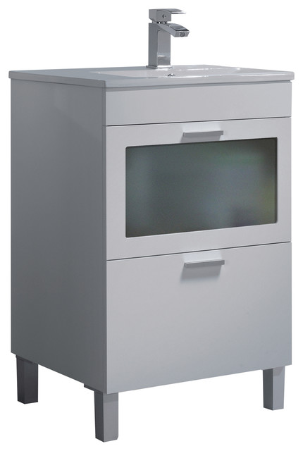 AMK 600 Bathroom Vanity Unit, 60x45 cm, White