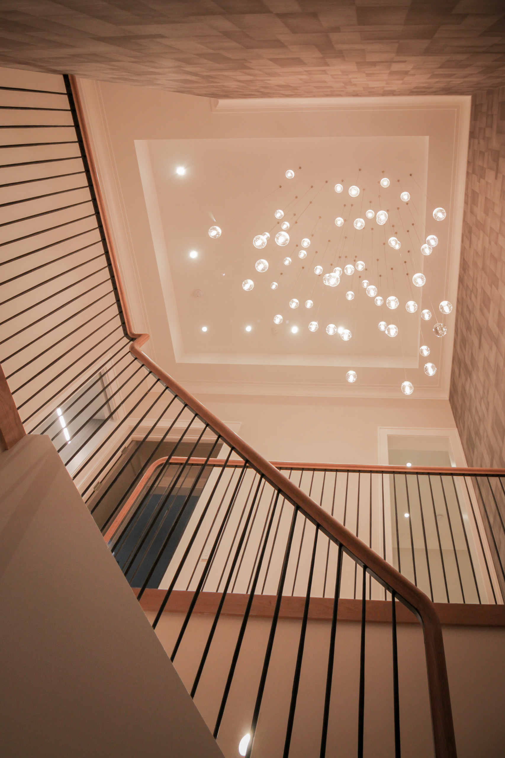 81_Modern Oak Steps with Raised Area for Seating, Great Falls VA 22066