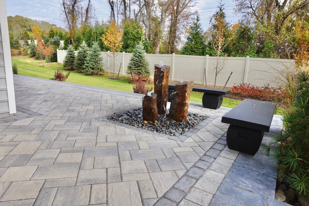 Monroe, NJ: Patio with Water Feature