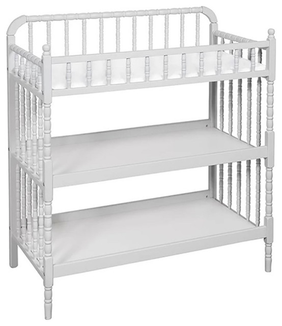DaVinci Jenny Lind Pine Wood Changing Table in Fog Gray Traditional