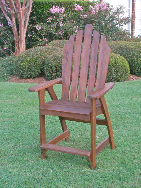Wood Adirondack Bar Chair, Brown