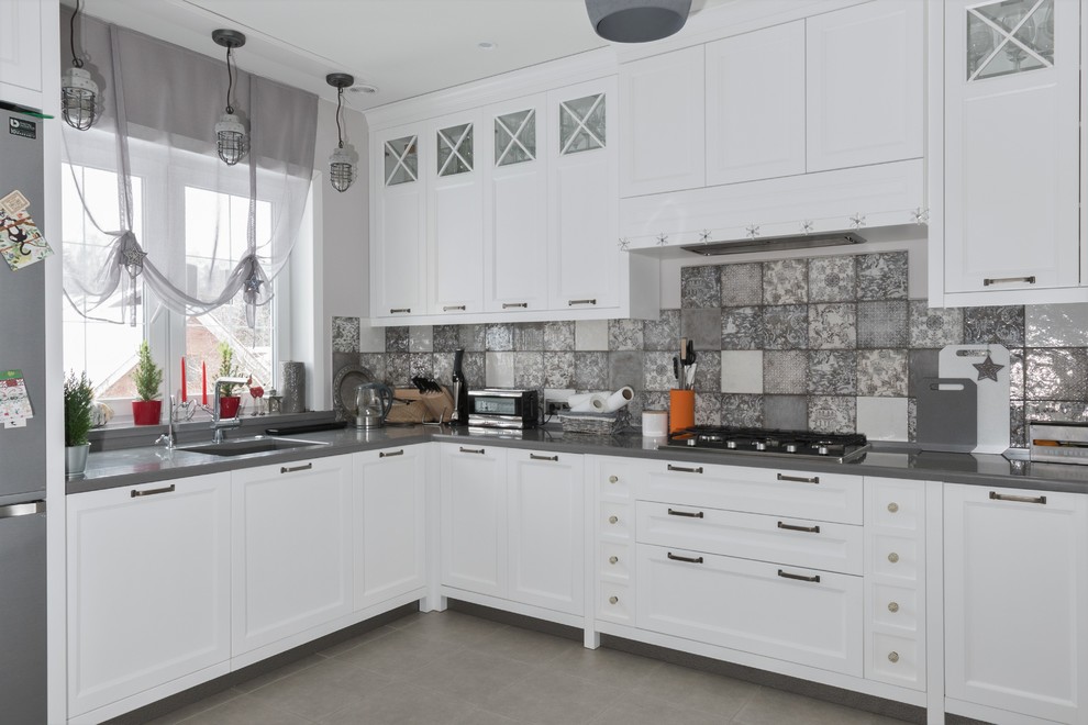 Кухня в загородный дом в скандинавском стиле