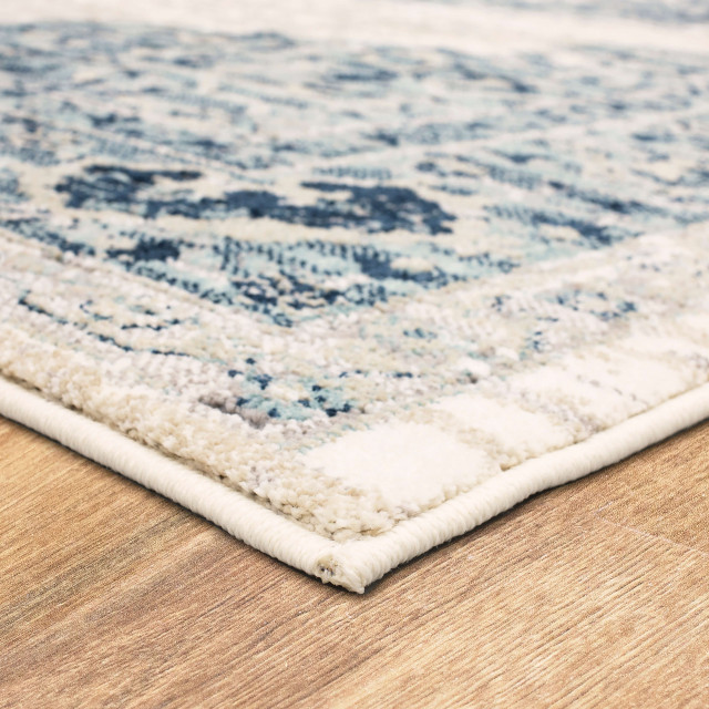 Karastan Acropolis Robin's Egg Blue Area Rug, 5'3"x7'10" Contemporary Area Rugs by Mohawk