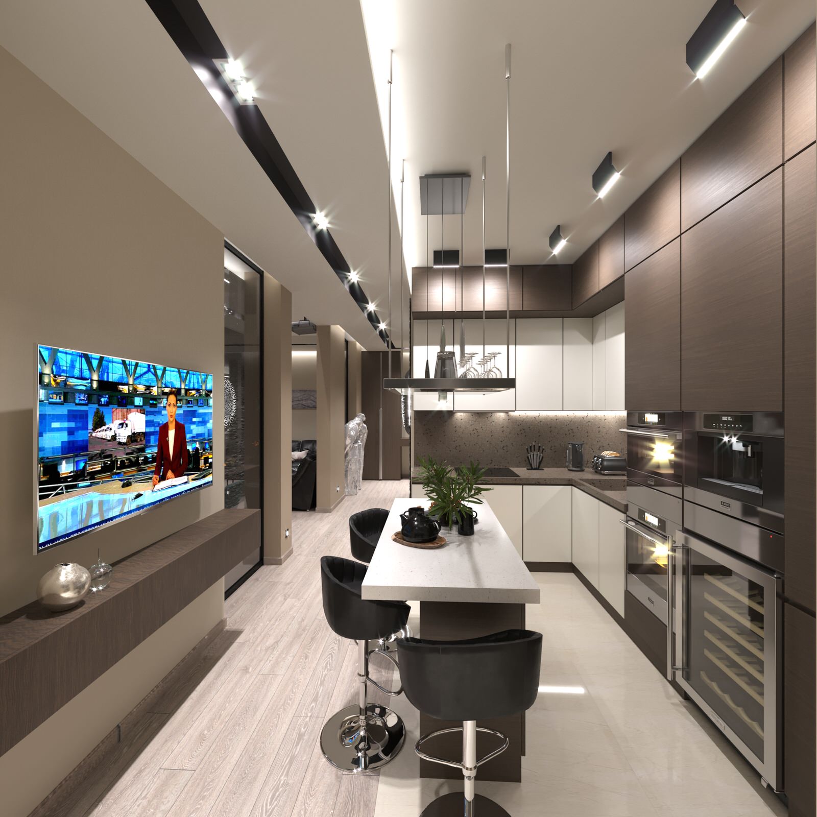 Дизайн двухуровневой квартиры 170 м² ЖК «ORDYNKA»