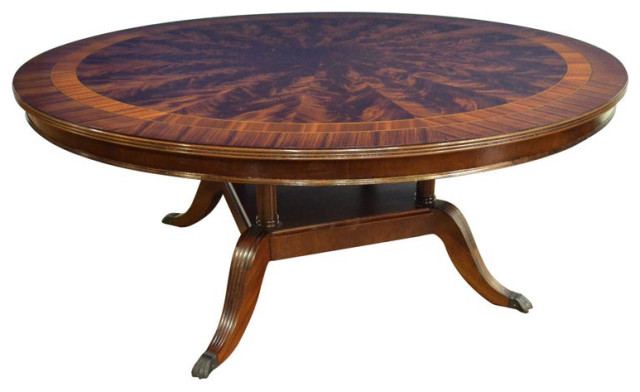 Large Round Mahogany Regency Dining, Round Mahogany Dining Table And Chairs