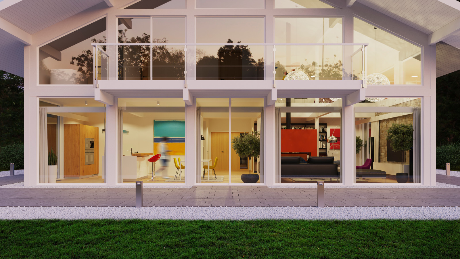 Дом с красным камином