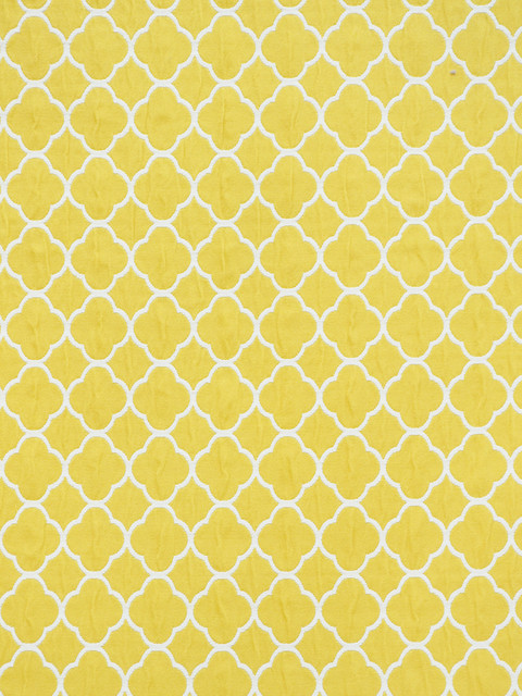 Geometric Lattice 5 Upholstery Fabric, Yellow