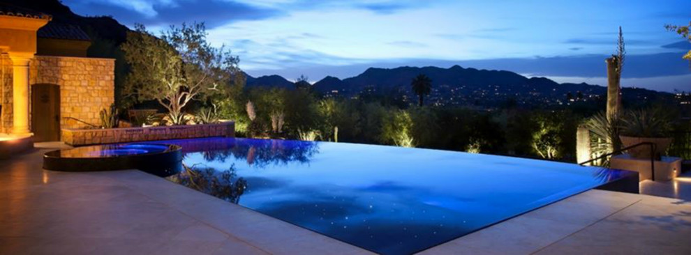 Pool - modern infinity pool idea in Phoenix