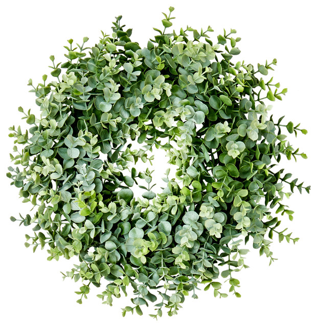 16" Eucalyptus Wreath Traditional Wreaths And Garlands by WORTH