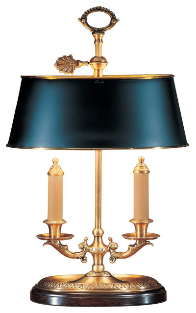 Desk Lamp WILDWOOD HOME 3-Light Antique Brass Antiqued Solid Line