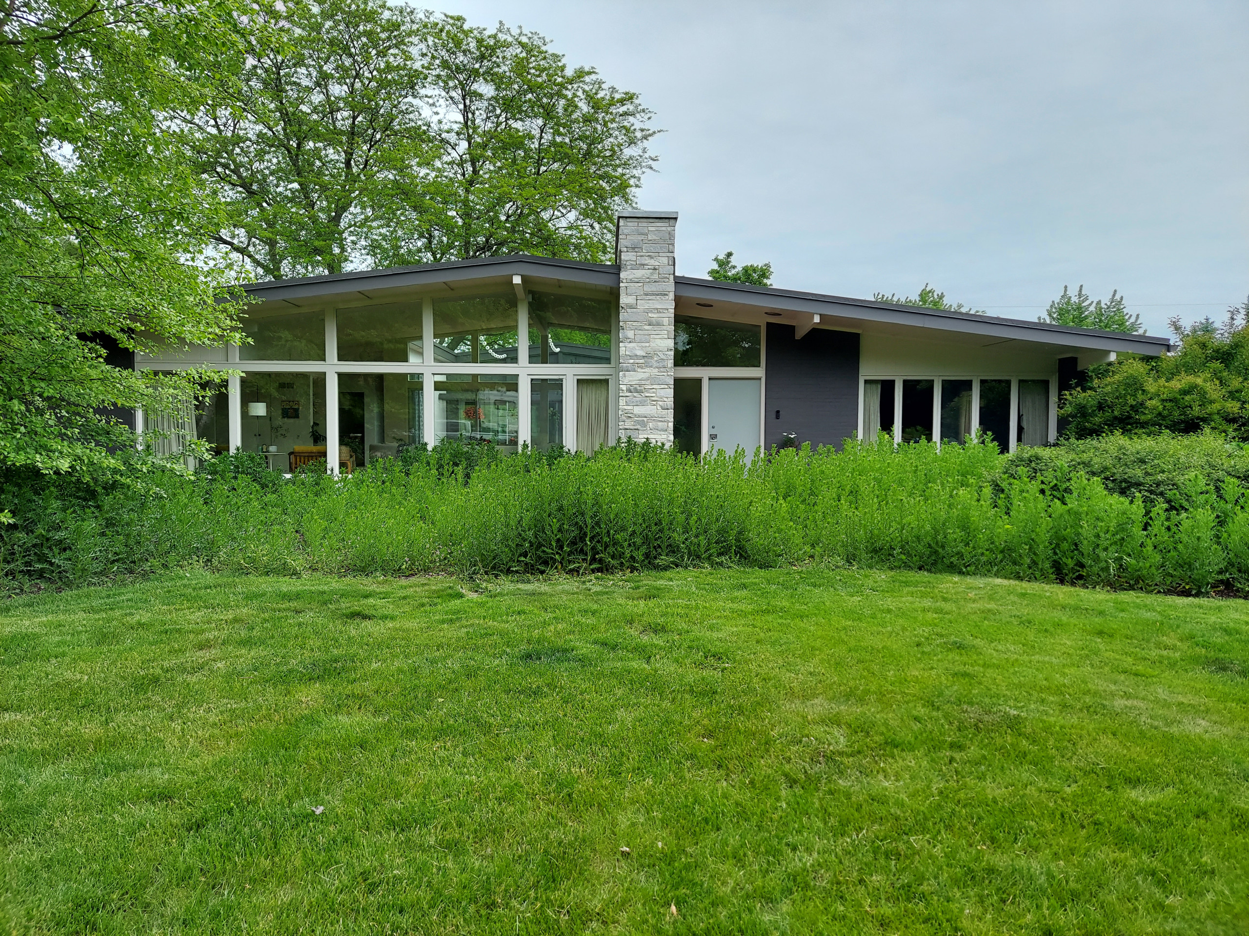 Mid-Century Ranch Front Yard Landscape - Fox Point, WI