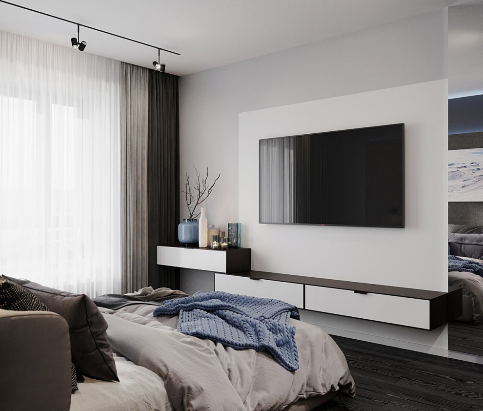 Интерьер квартиры в современном стиле, ЖК «Остров», 90 кв.м.