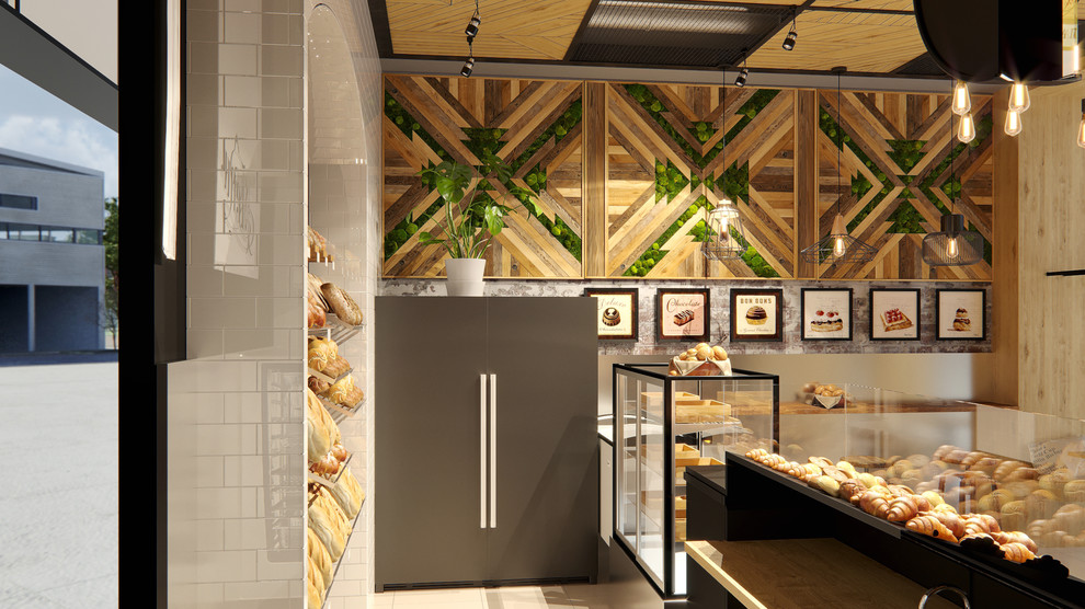 дизайн проект интерьера булочной