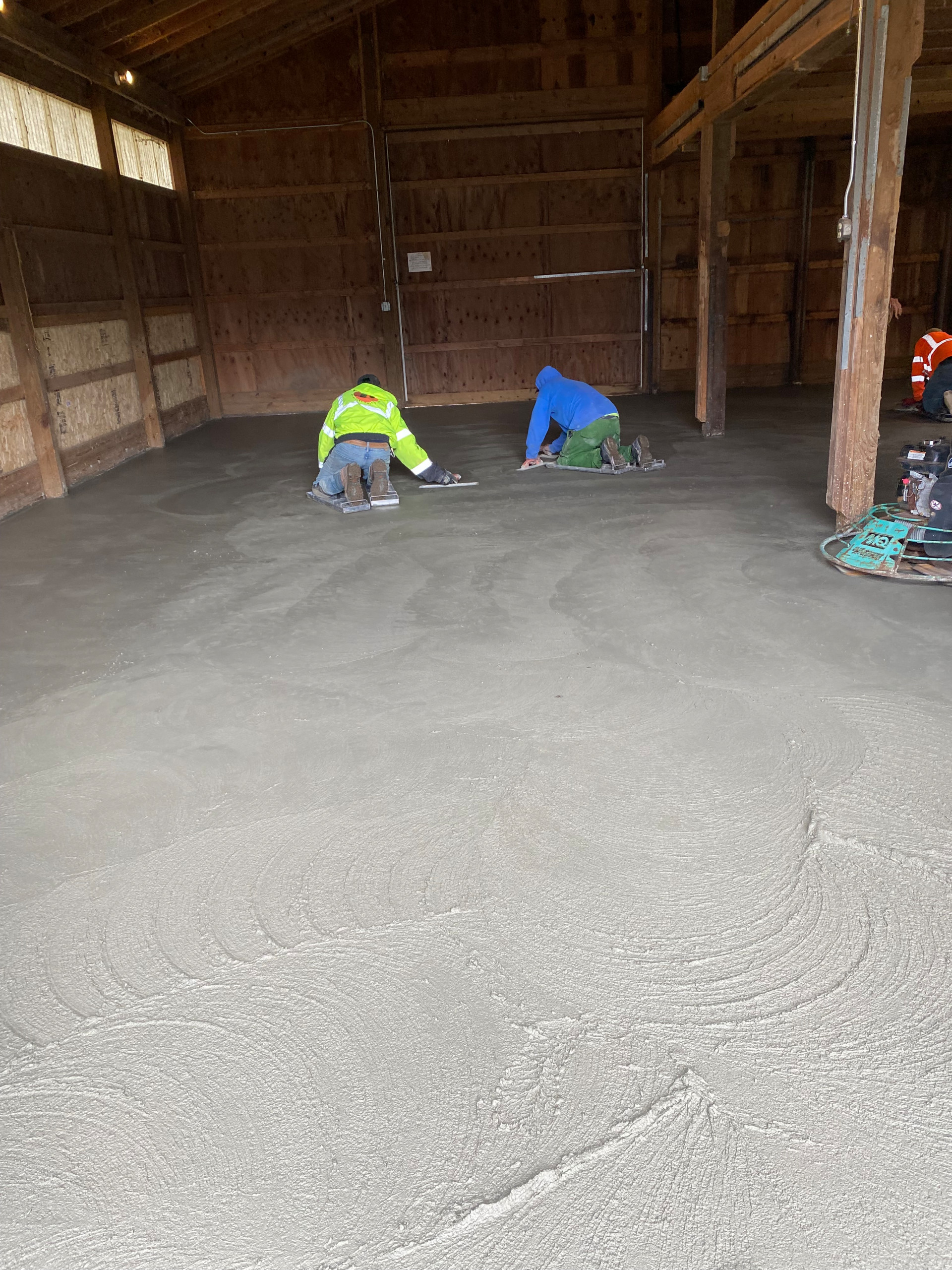 White Lake Radiant Floor Concrete for Barn