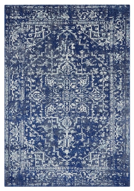 Nova Rectangular Rug, Navy Blue, 120x170 cm