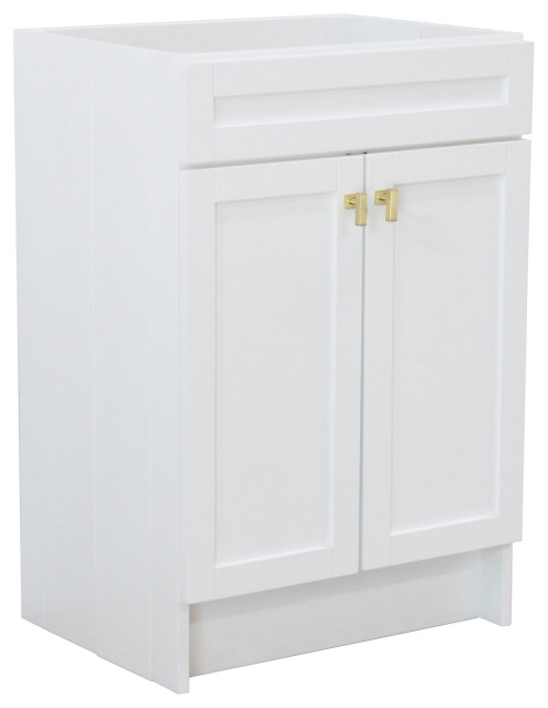 23" Single Sink Foldable Vanity Cabinet, White Finish