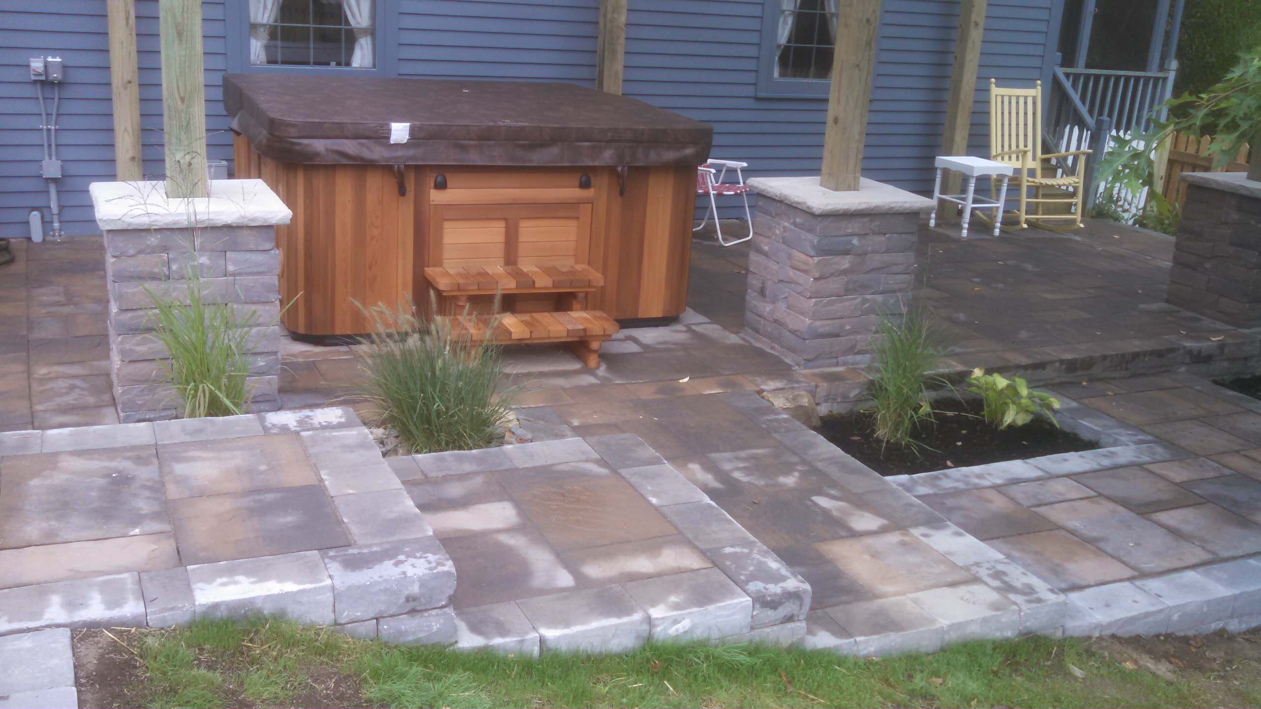 Sherman NY hardscape & pergola