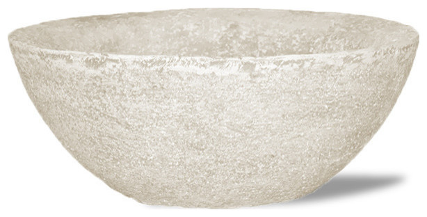 Lava Bowl, Limestone, With Drainage Holes