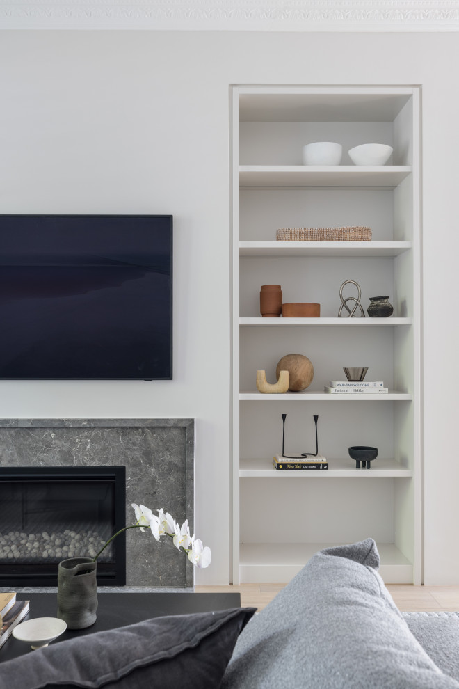 Design ideas for a contemporary living room in Sydney.