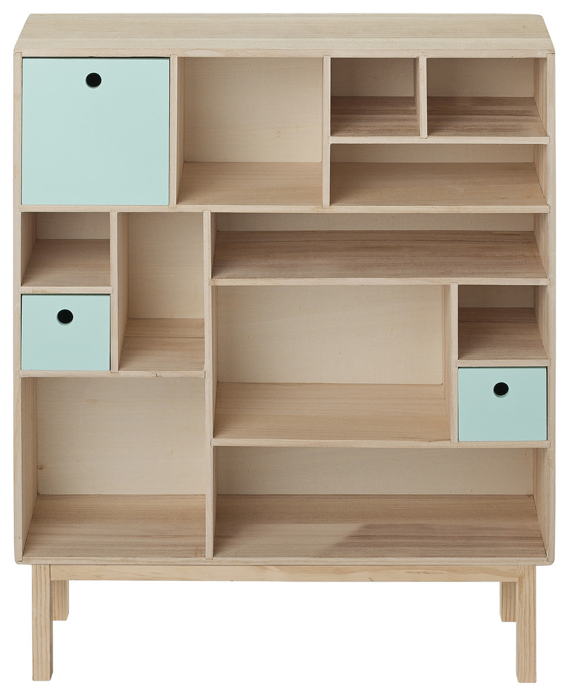 3 Drawer Bookcase Modern Bookcases by Bohomodern