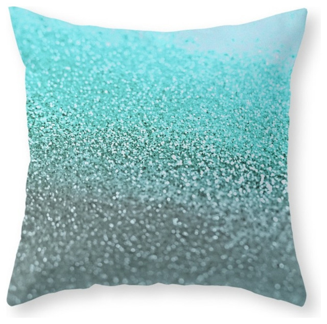 Society6 Teal, Throw Pillow - Contemporary - Decorative Pillows - by Society6