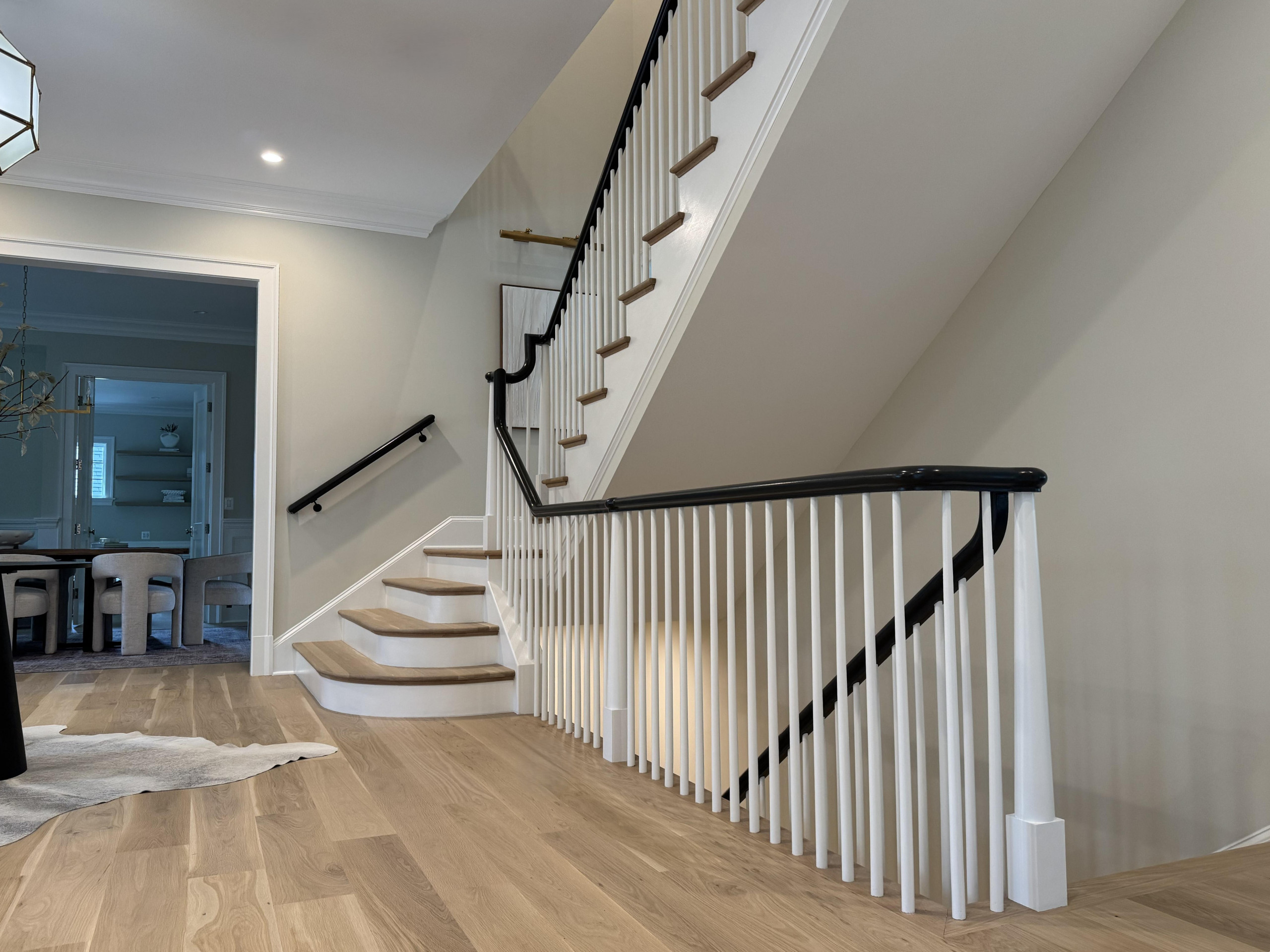 138_Elegant Double Bullnose Entry Stair, Bethesda, MD 20814