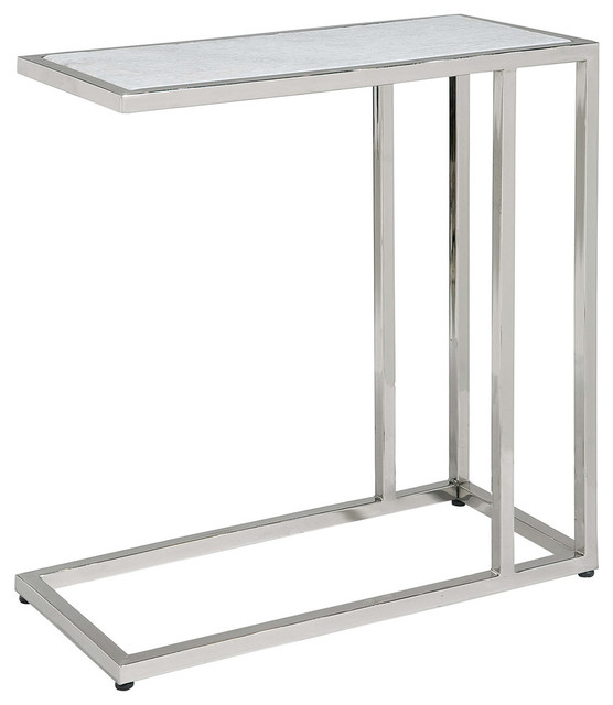 Echelon Sofa Hugger Table Polished Nickel
