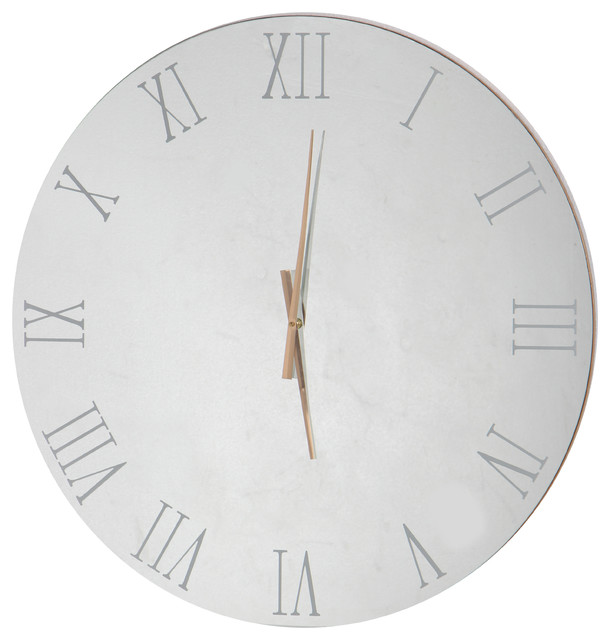 Aspen Mirror Wall Clock Contemporary Clocks By Abbyson Aspen Mirror Wall Clock Contemporary