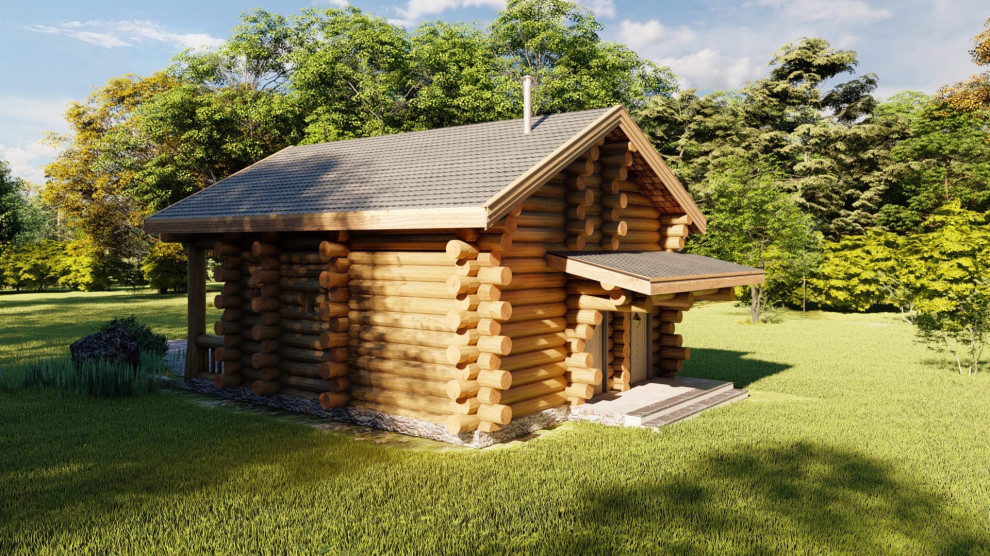 Баня по технологии Post and Beam