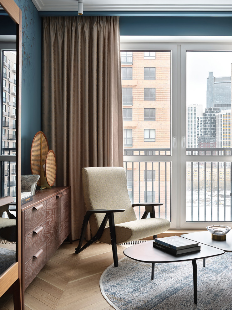 Небольшая квартира в оттенках синего