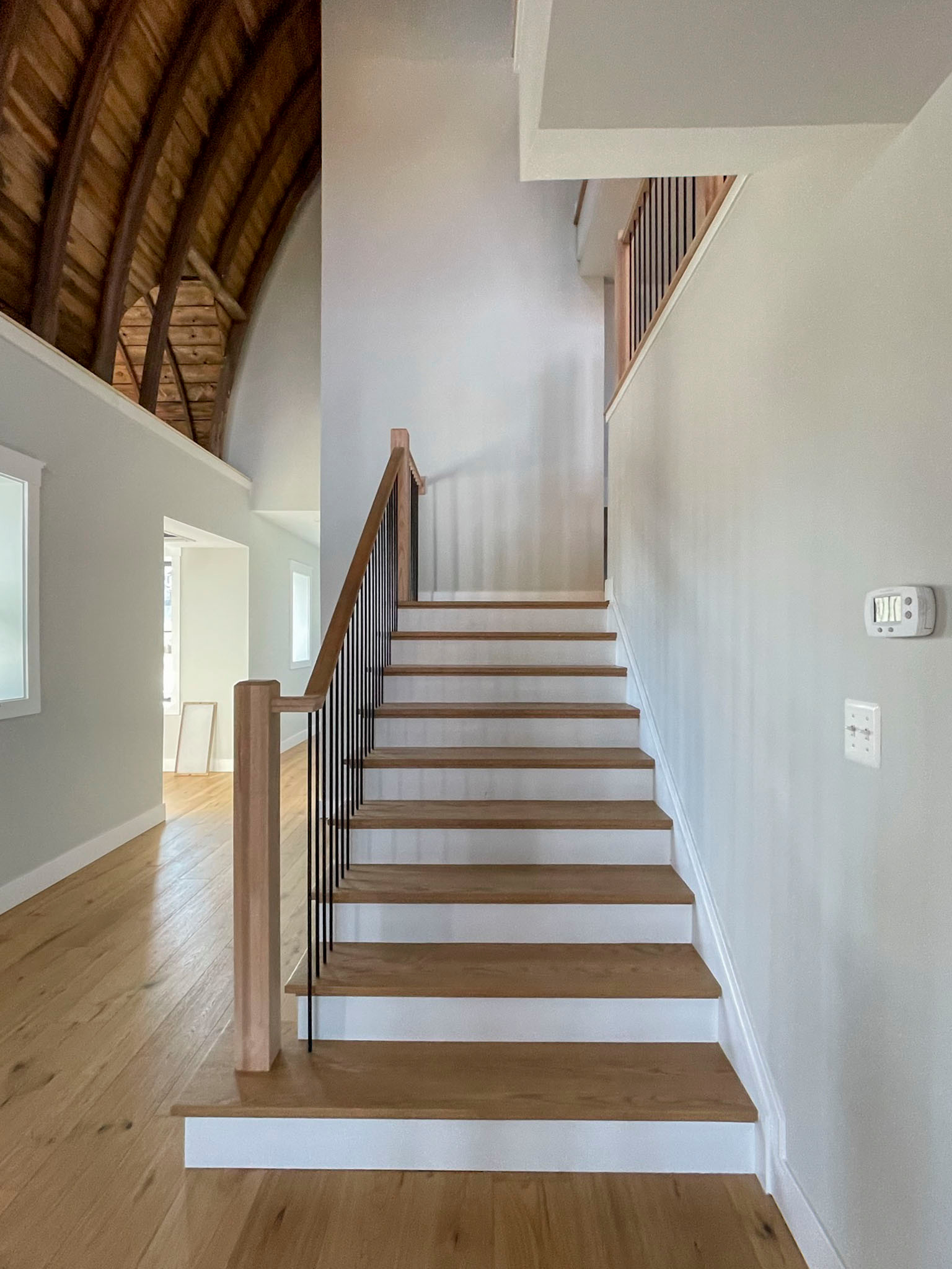 102_Straight-Freestanding Stairs/Landing in Barn Style Home, Leesburg VA 20175